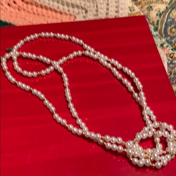 VINTAGE PEARL DOUBLE STRAND SHELL NECKLACE MERMAIDCORE - Picture 11 of 16